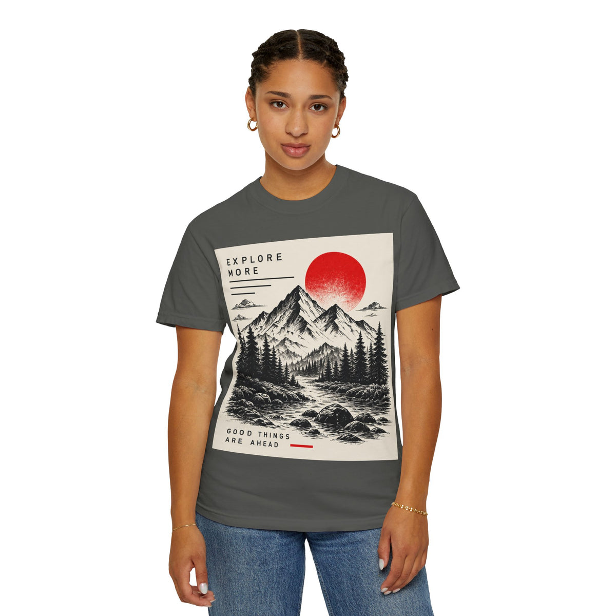 Explore More Mountain T-Shirt — 'Good Things Are Ahead' Outdoor Adventure Tee