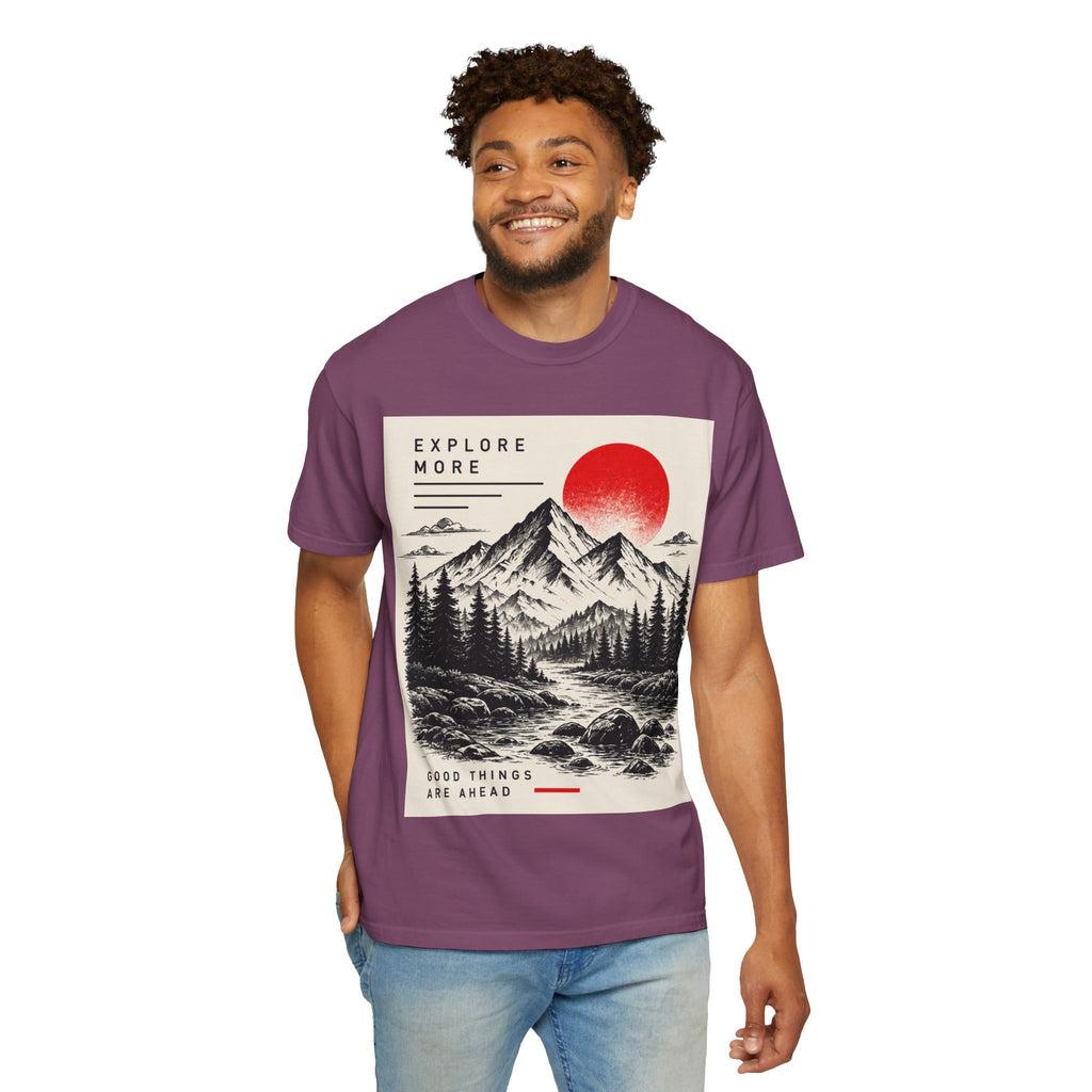 Explore More Mountain T-Shirt — 'Good Things Are Ahead' Outdoor Adventure Tee