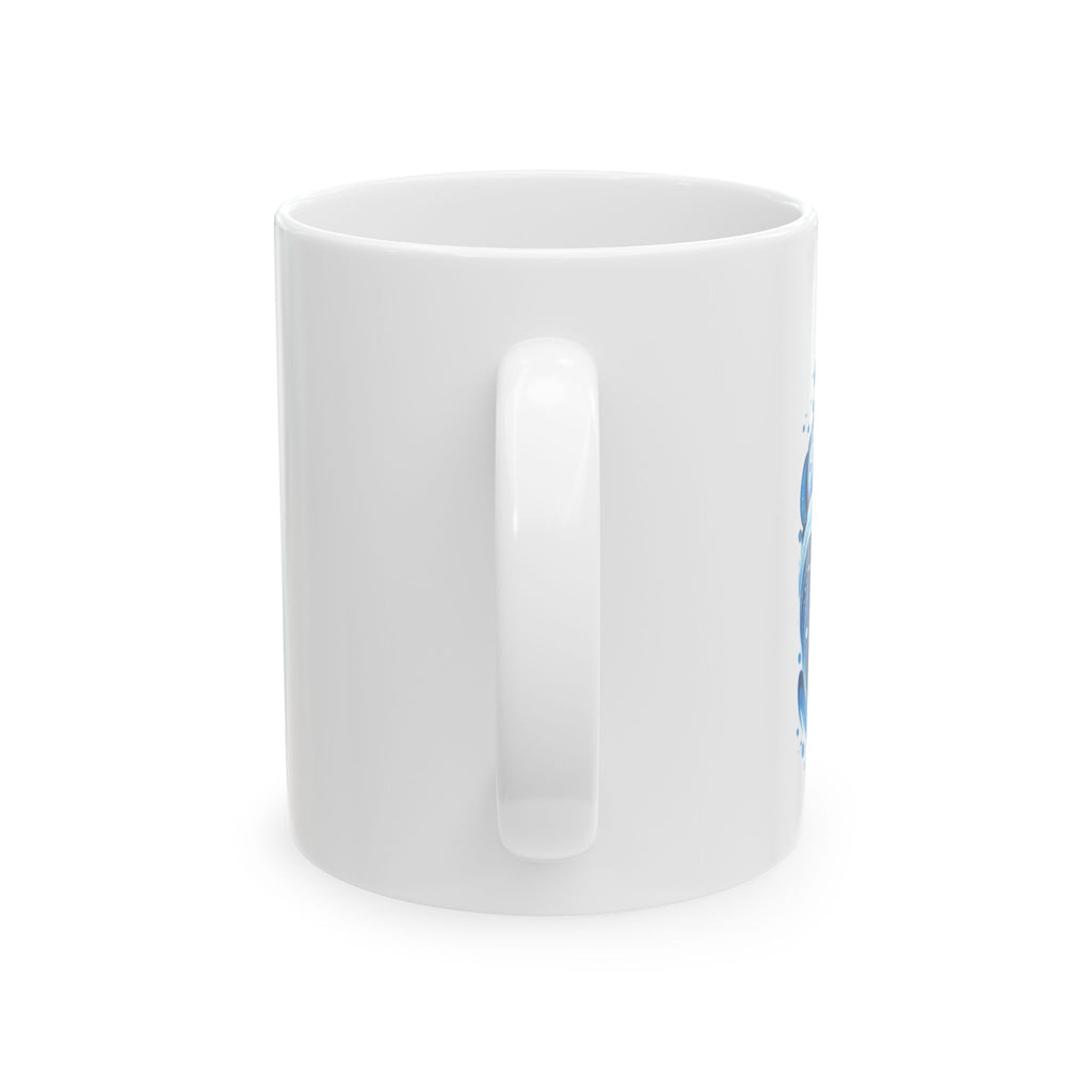 Anime Character Ceramic Mug — Water & Flame Samurai Design (11oz/15oz)