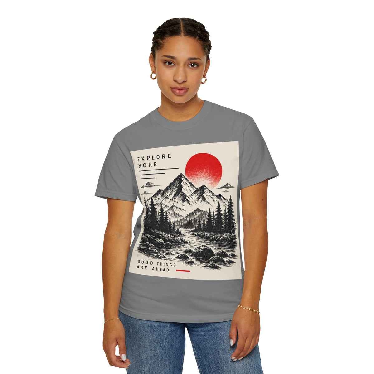 Explore More Mountain T-Shirt — 'Good Things Are Ahead' Outdoor Adventure Tee