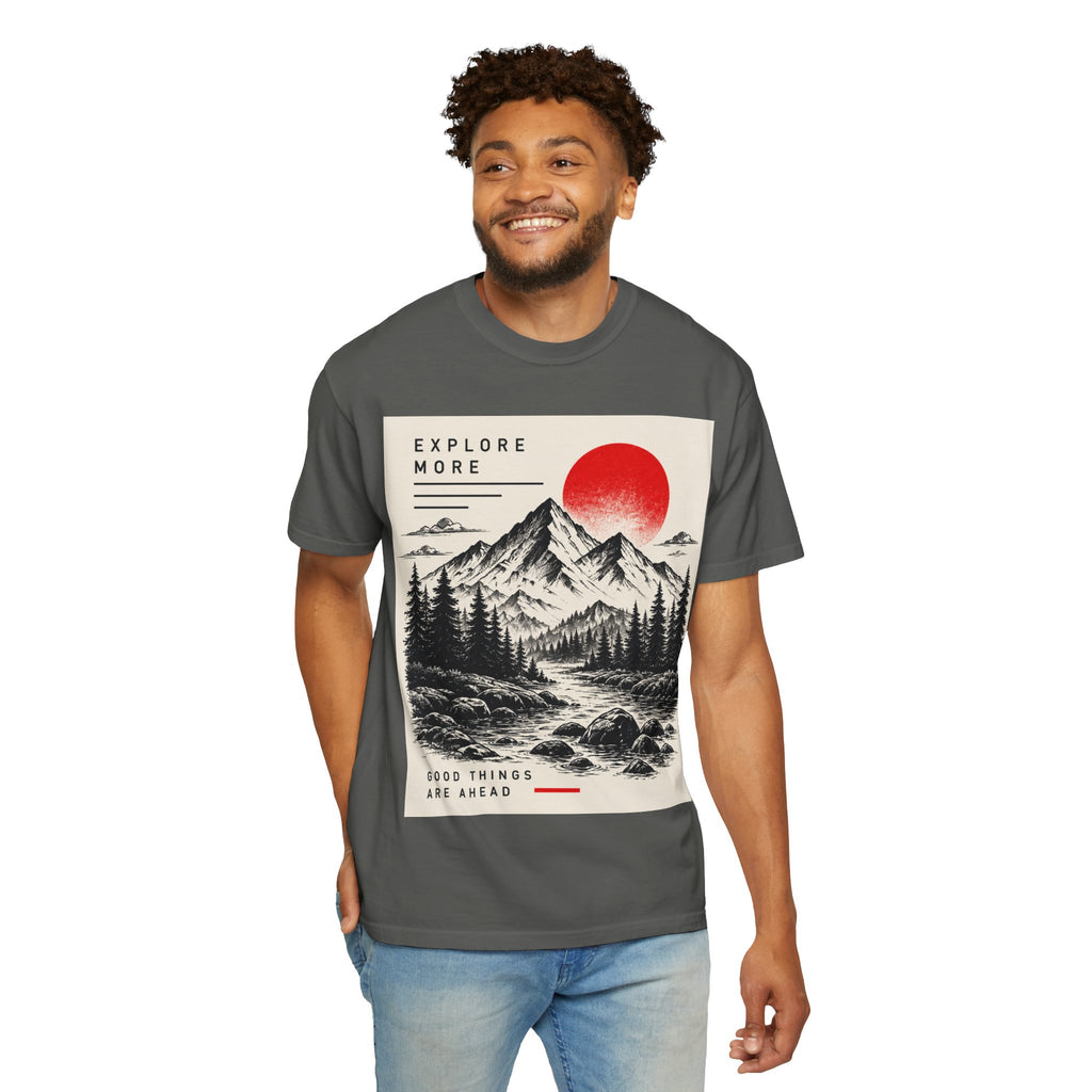 Explore More Mountain T-Shirt — 'Good Things Are Ahead' Outdoor Adventure Tee