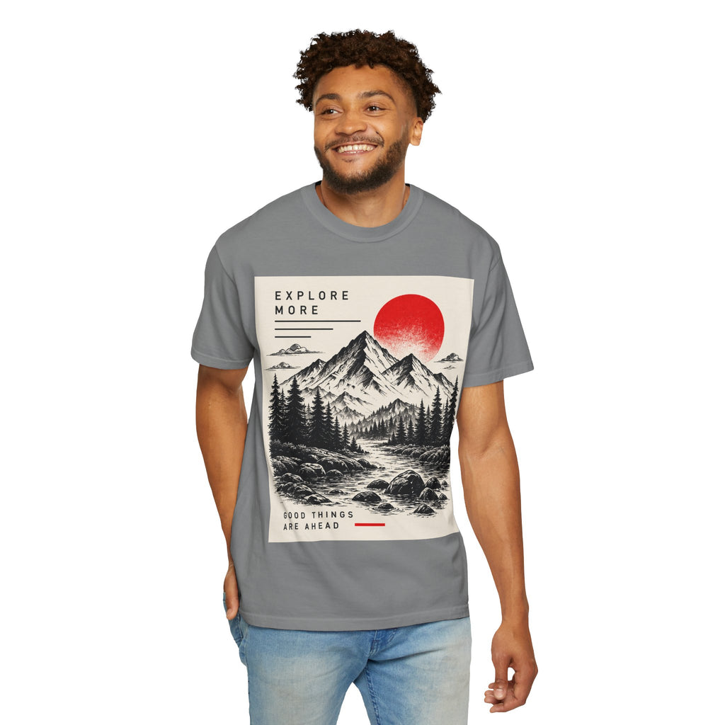 Explore More Mountain T-Shirt — 'Good Things Are Ahead' Outdoor Adventure Tee