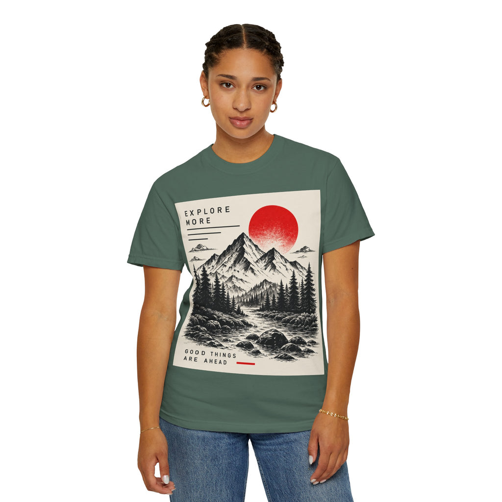 Explore More Mountain T-Shirt — 'Good Things Are Ahead' Outdoor Adventure Tee