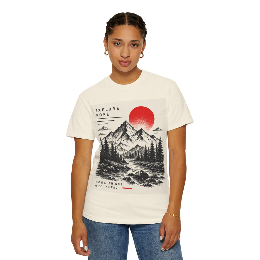 Explore More Mountain T-Shirt — 'Good Things Are Ahead' Outdoor Adventure Tee