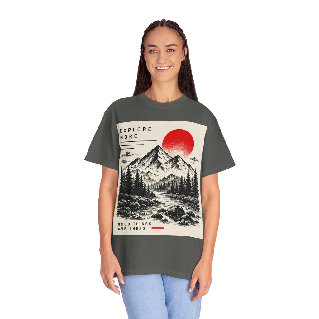 Explore More Mountain T-Shirt — 'Good Things Are Ahead' Outdoor Adventure Tee