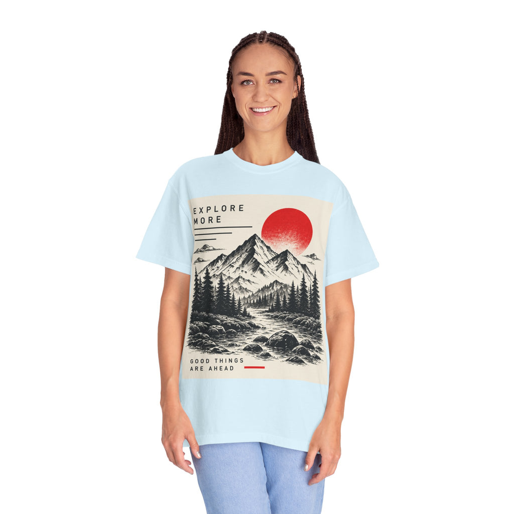 Explore More Mountain T-Shirt — 'Good Things Are Ahead' Outdoor Adventure Tee