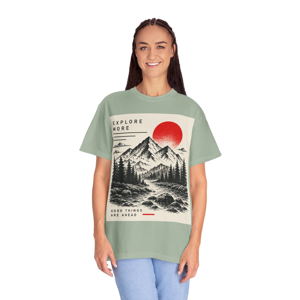 Explore More Mountain T-Shirt — 'Good Things Are Ahead' Outdoor Adventure Tee
