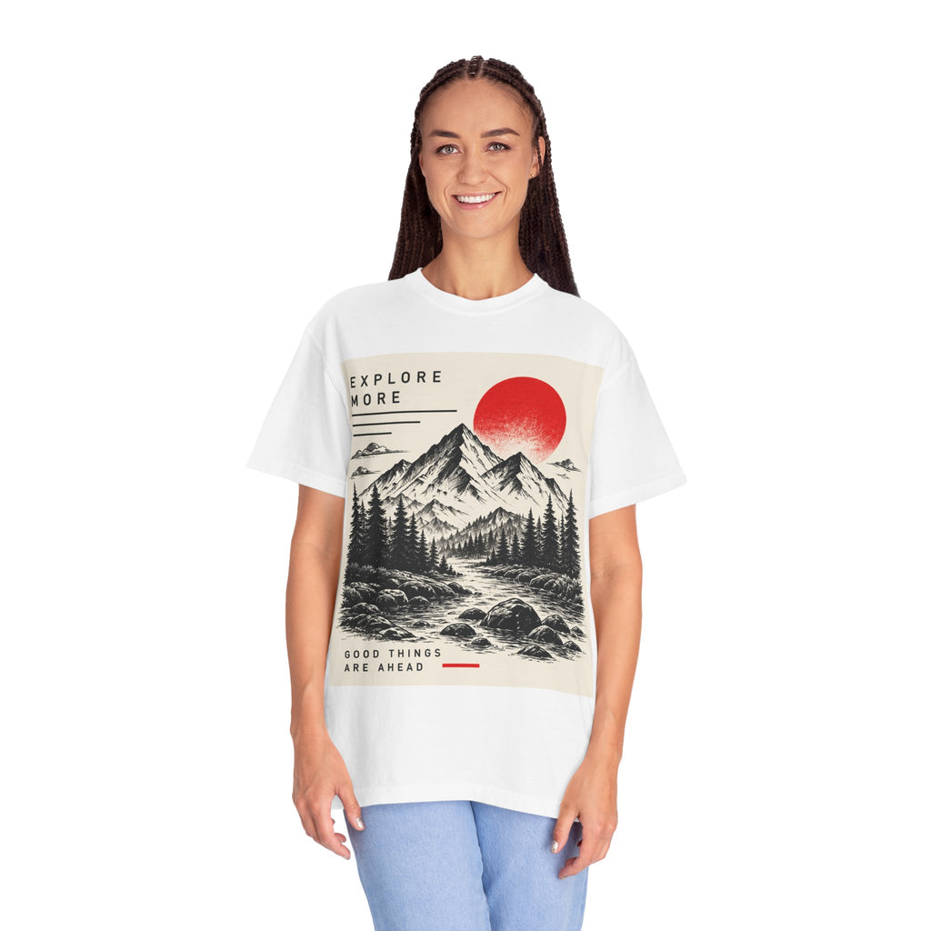 Explore More Mountain T-Shirt — 'Good Things Are Ahead' Outdoor Adventure Tee